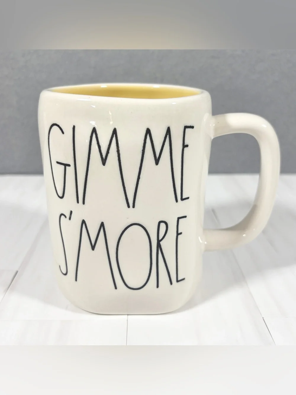 New RAE DUNN GIMME S’MORE Coffee Mug LL White Cup Magenta NWT